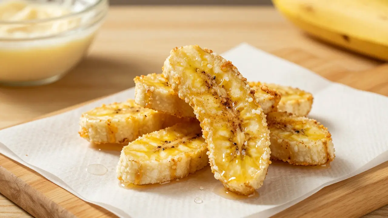 Jak udělat smažený banán: jednoduchý recept na sladkou pochutinu